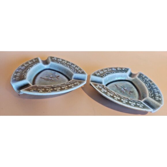 Vintage Irish Porcelain Made in Ireland by Wade Ashtrays (Set of 2) - Picture 3 of 9